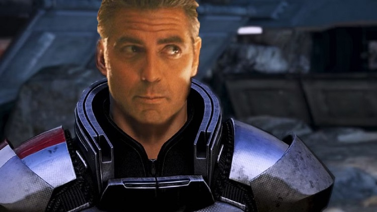  «Как-то так», — подумали в BioWare, посмотрев на Клуни в броне Шепарда (источник изображения: The Gamer) 
